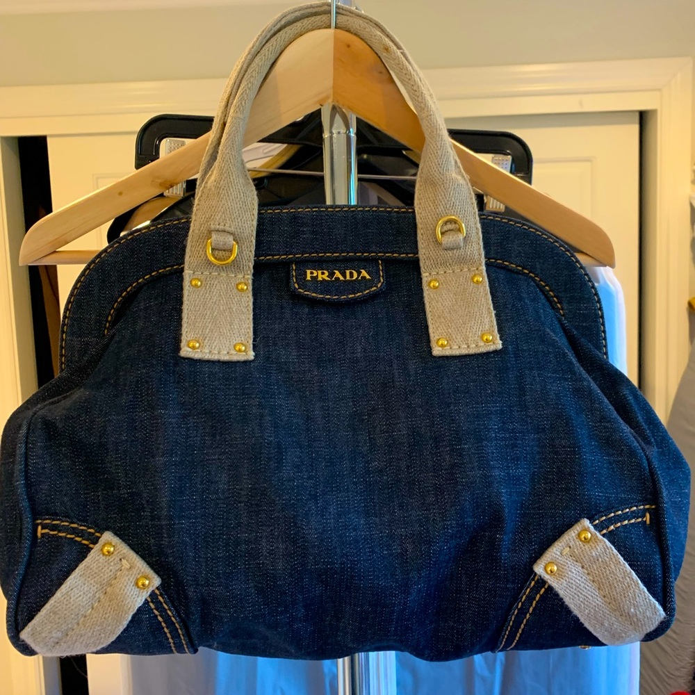 PRADA denim bag like new